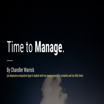 Time to Manage | How to Manage Your Time Instead of Letting it Managing You
