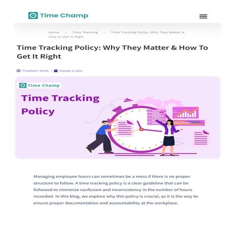 Time Tracking Policy: Why They Matter & How to Get It Right