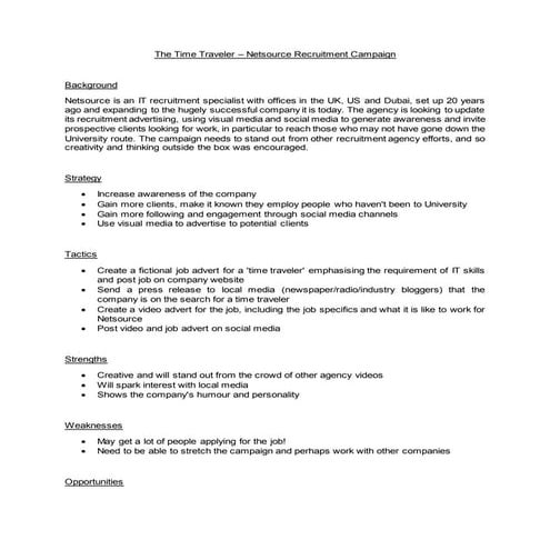 Time Traveler Campaign