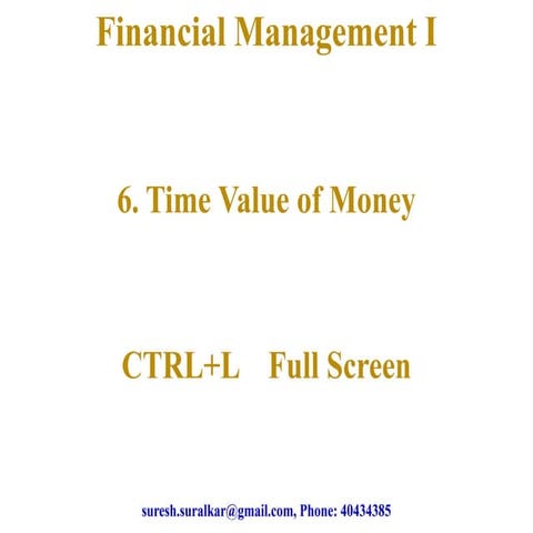 Time value of money   1