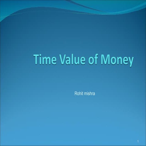 Time value of money