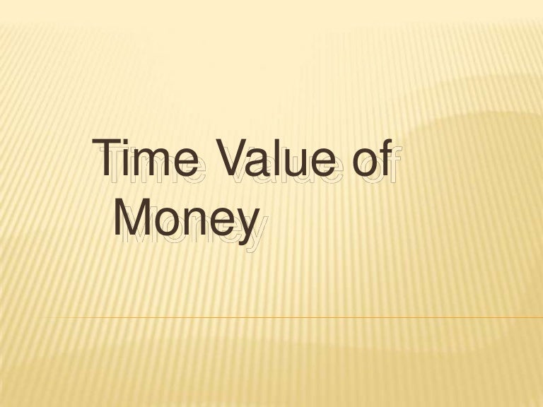 Time value of money