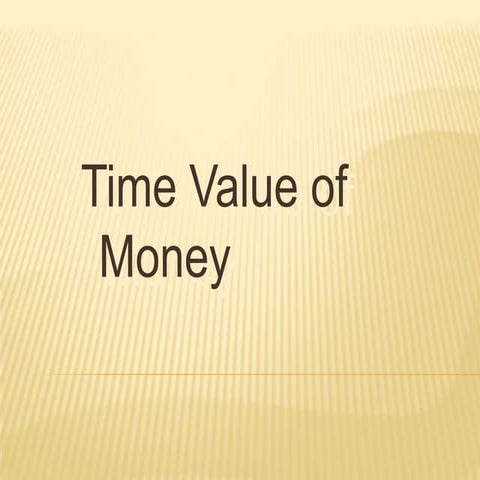 Time value of money