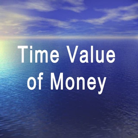Time value of money