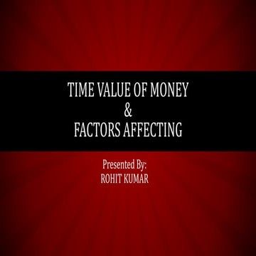 Time value of money