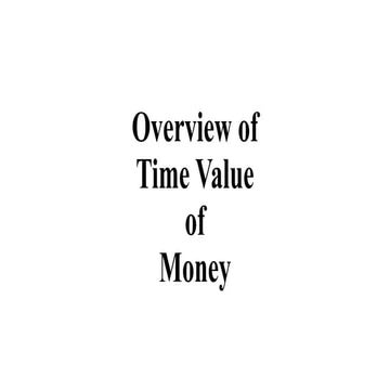 Time value of money