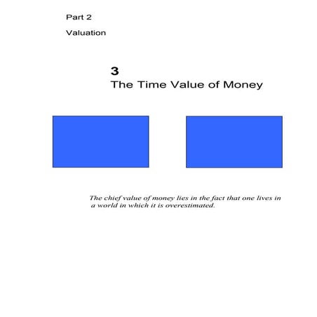 The Value of Money - problems and solutions