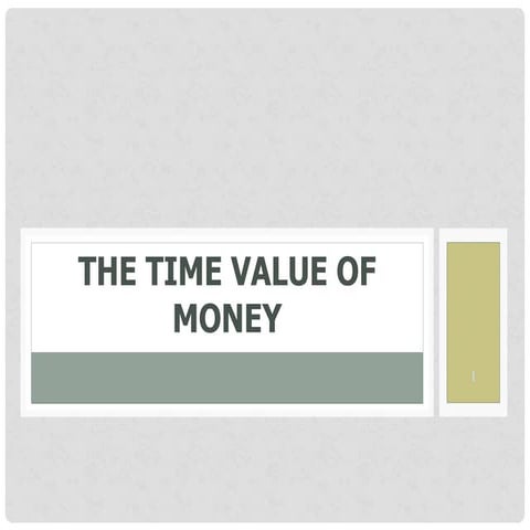Time value of money