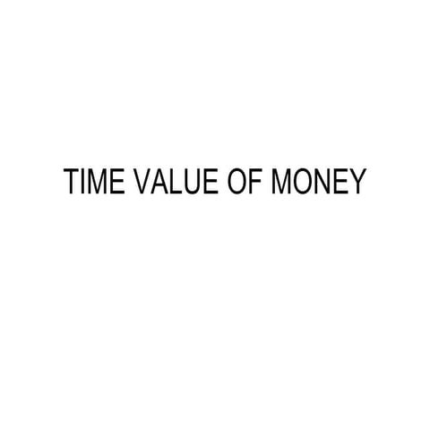 Time value of money 
