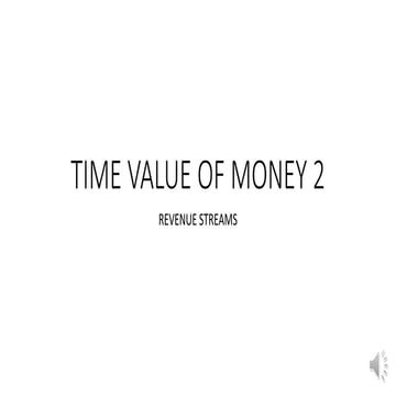Time value of money 2