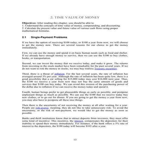 Time value of money chapter