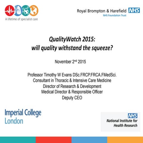 How is quality faring? Priorities and impact on the frontline