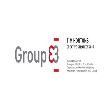 Tim Hortons - Strategy | PPTX