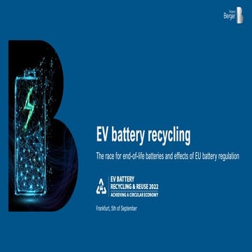 THE RACE FOR END-OF-LIFE BATTERIES AND EFFECTS OF NEW EU BATTERY REGULATIONS