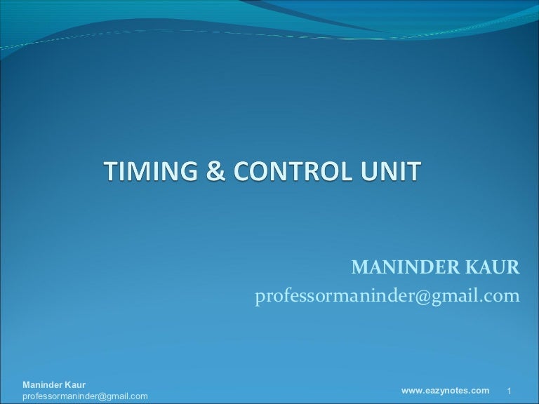 Timing andcontrolunit