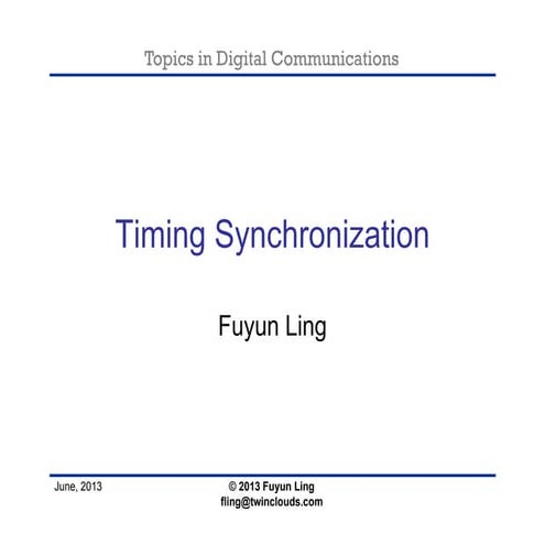 Timing synchronization F Ling_v1