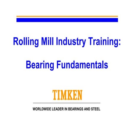 Timken   bearing fundamentals