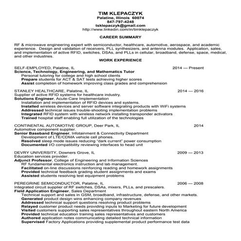 RF Resume | PDF