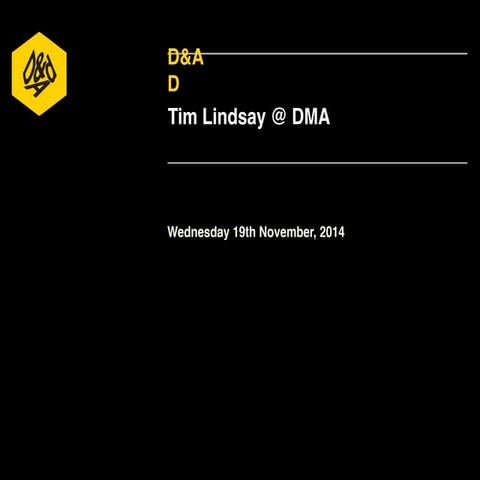 Tim Lindsay, Chief Executive Officer, D&AD