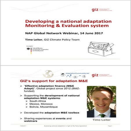 Developing National Adaptation Monitoring and Evaluation Systems