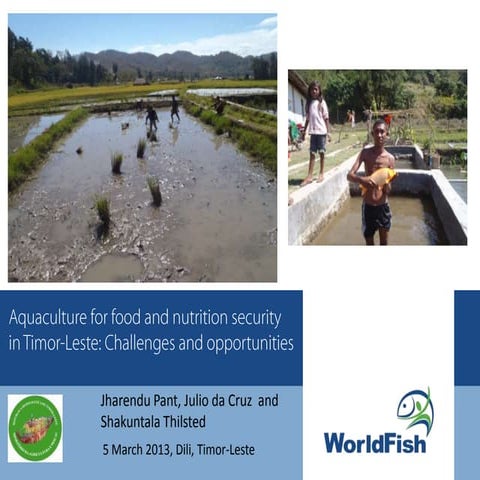 Aquaculture for food and nutrition security in Timor-Leste: Challenges and op...