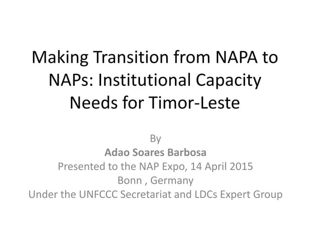 NAP Expo 2015 Session II, III Timor-Leste