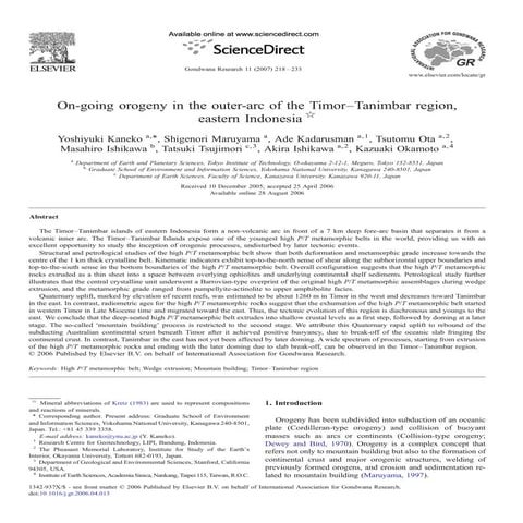 Geology of Timor-Leste and tectonic model | PPTX