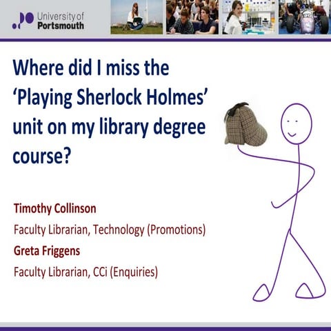 Timothy Collinson and Greta Friggens Uni of Portsmouth