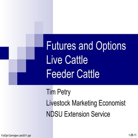 2011 Futures and Options - Live Cattle, Feeder Cattle