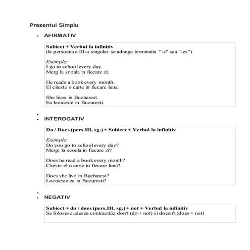 Timpurile in engleza