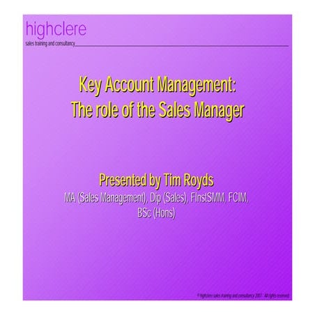 Key account management training | PDF