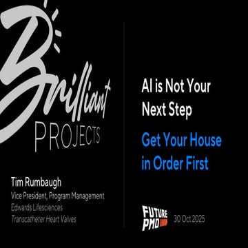 AI is Not Your Next Step: Get Your House in Order First - Edwards Lifescience...