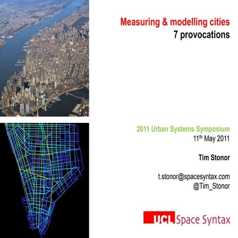 Modeling and Measuring Cities: Tim Stonor