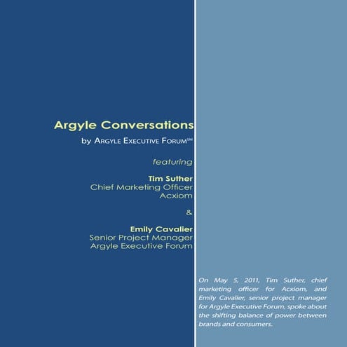 @TimSuther conversation with Argyle - June 2011