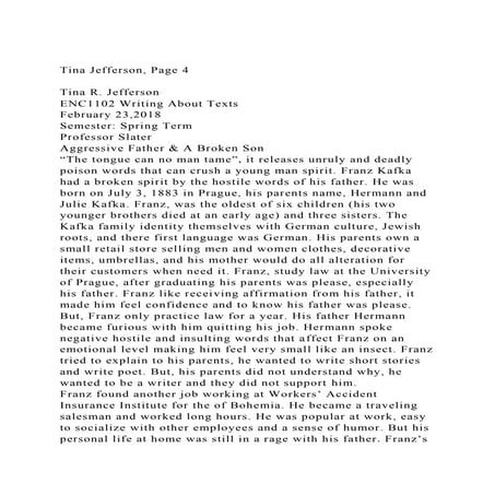 Tina Jefferson, Page 4Tina R. JeffersonENC1102 Writing About.docx