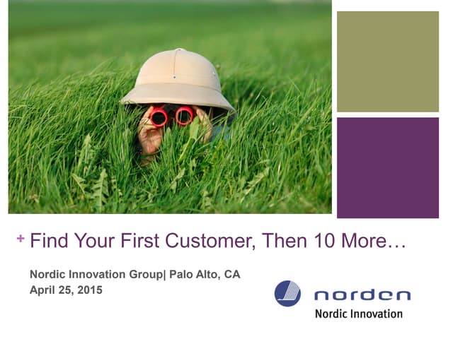 Nordic Innovation Group: Startup Selling Workshop