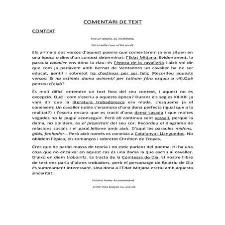 Exemple de comentari de text