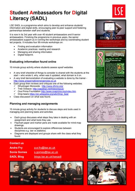 Student Ambassadors for Digital Literacy (SADL)