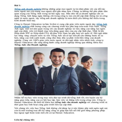 Tiếng anh doanh nghiệp 