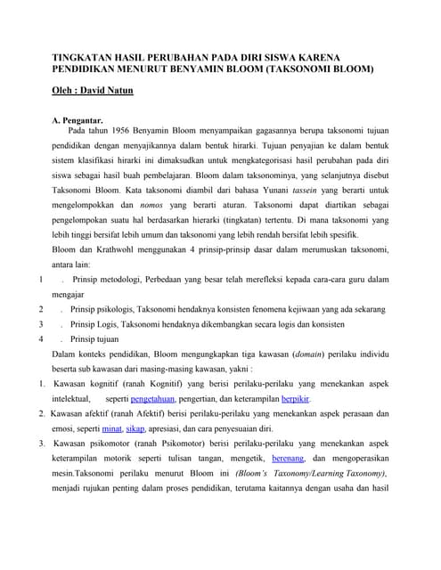 Ranah psikomotor dalam pai