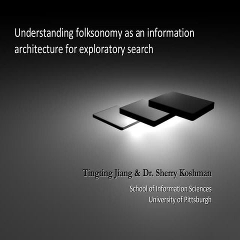 Folksonomy as an information architecture for exploratory search