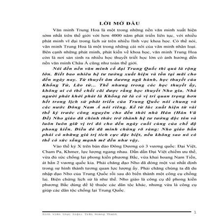 Đề Tài “những tư tưởng cơ bản của nho giáo và ảnh hưởng của nó đối với nền vă...