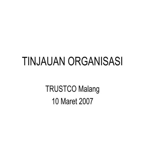 Tinjauan organisasi