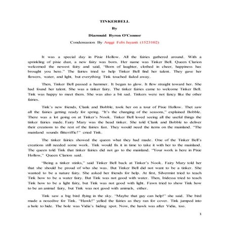 Narative text - Tinkerbell