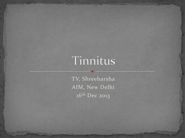 Tinnitus 