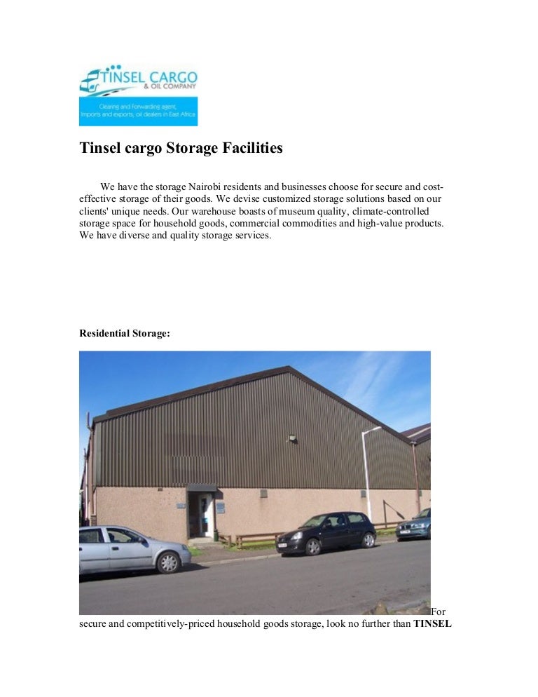 cargo storage facilities