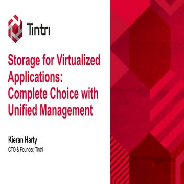 Storage for Virtualized Applications: Complete Choice with Unified Management