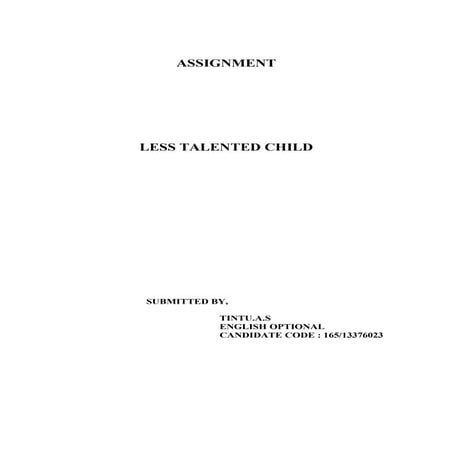 Tintu.less talented children