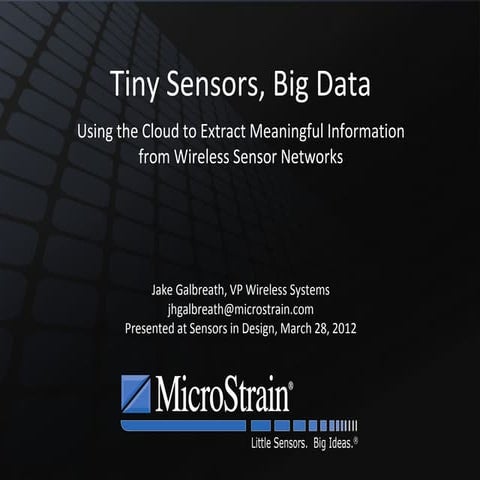 Tiny Sensors, Big Data