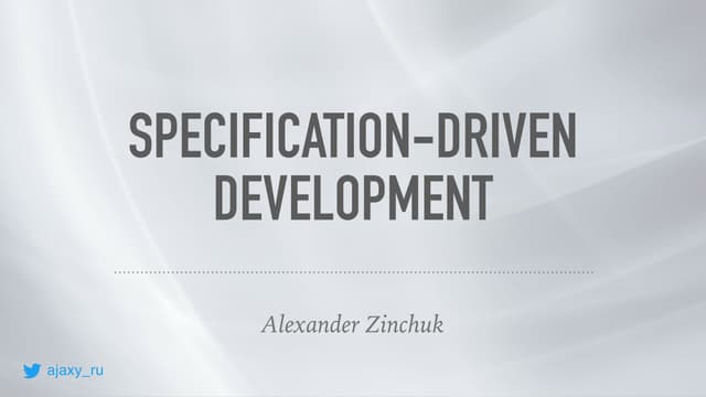 APIdays Zurich 2019 - Specification Driven Development for REST APIS Alexande...